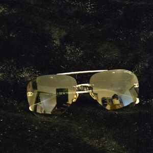 CHANEL Gold Aviator Sunglasses